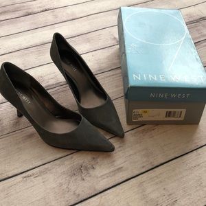 Nine West gray suede heels